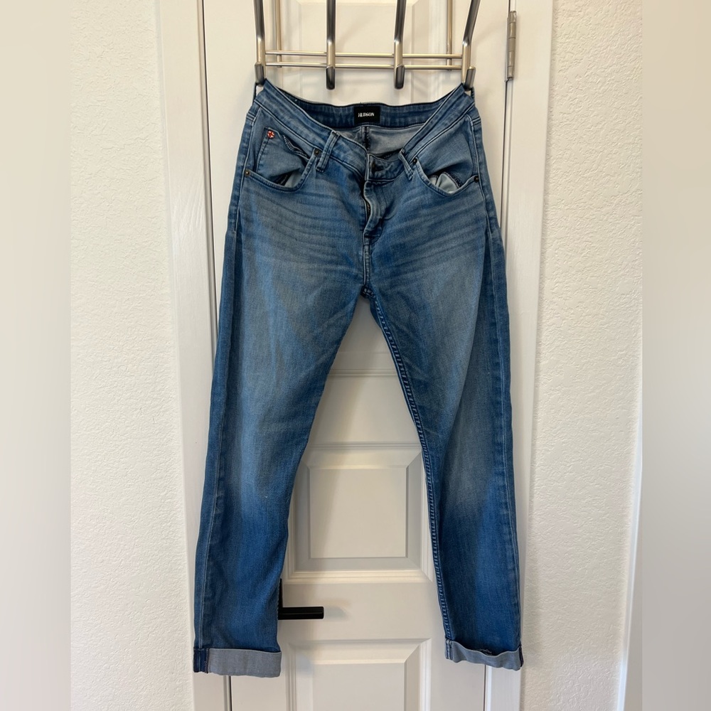Hudson jeans- straight leg cropped- size 28